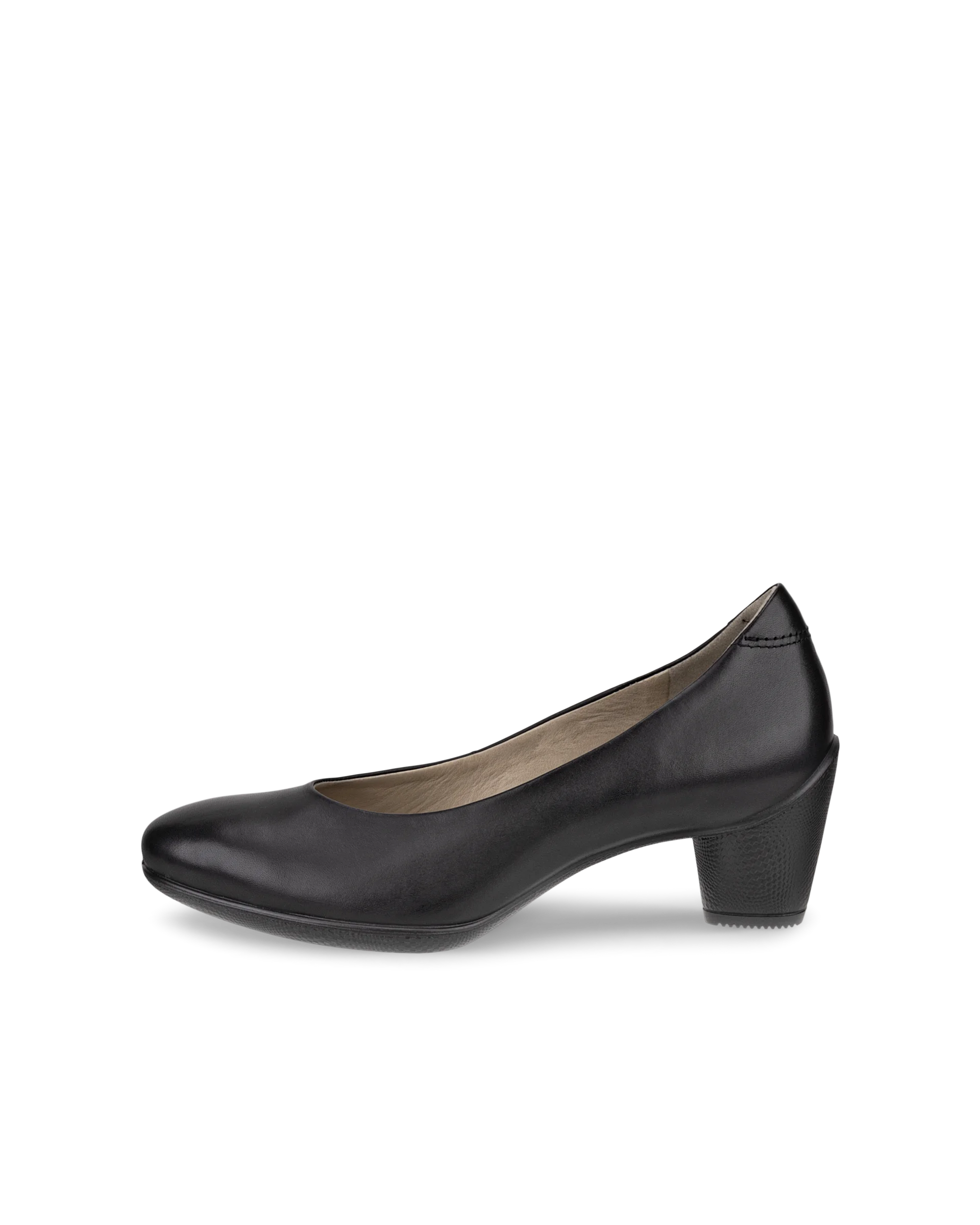 ECCO SCULPTURED 45 Damen Lederpumps mit Blockabsatz Schwarz