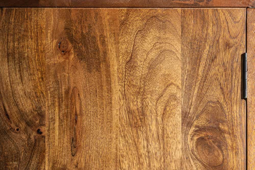 Massives Highboard BAMBOO LOUNGE 140cm Mangoholz Bambus mit Wiener Geflecht