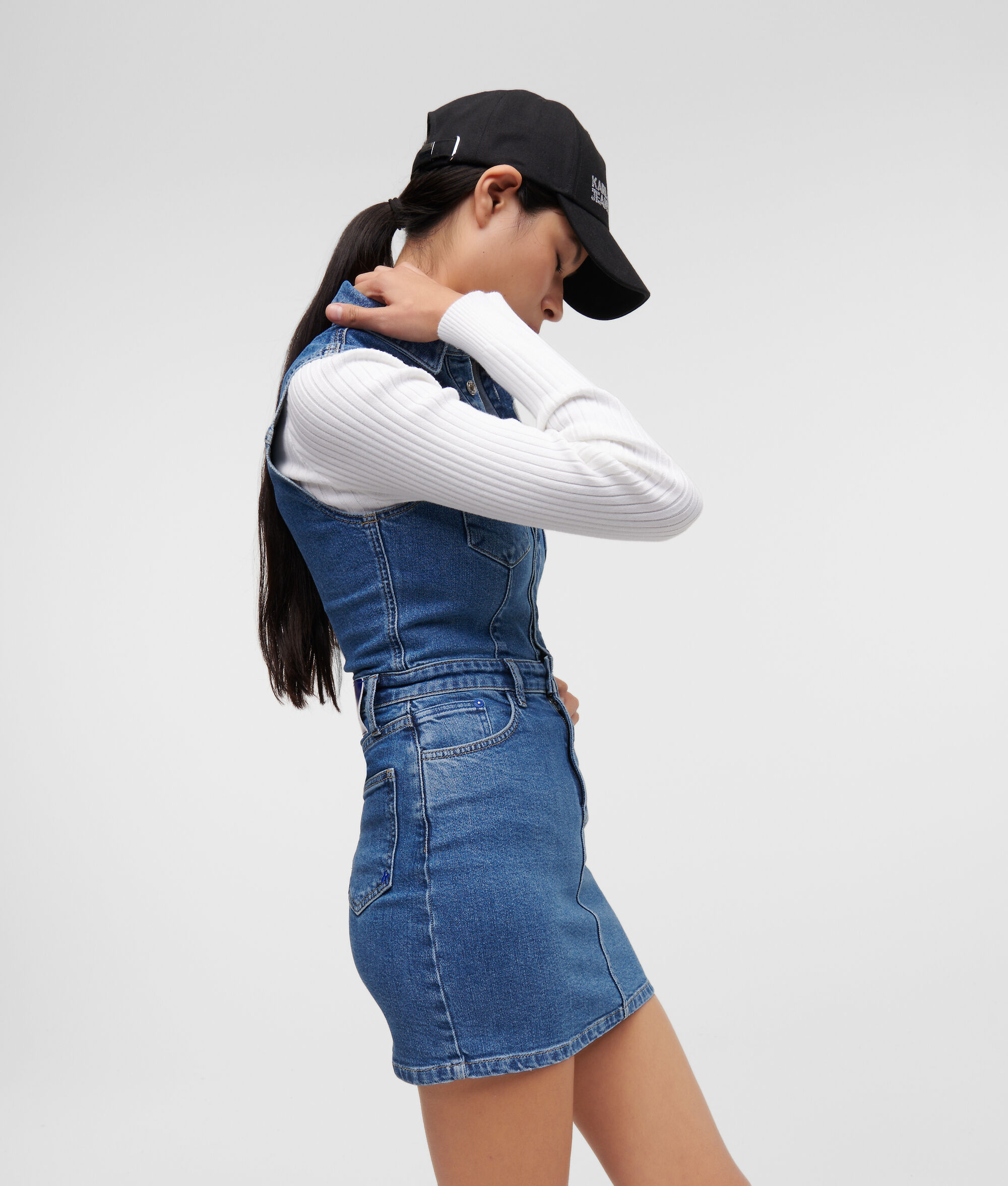ROBE EN JEAN SANS MANCHES KLJ