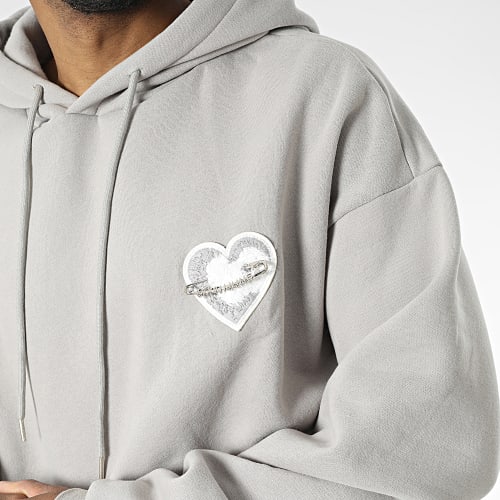 Sweat Capuche M22647 Gris Clair