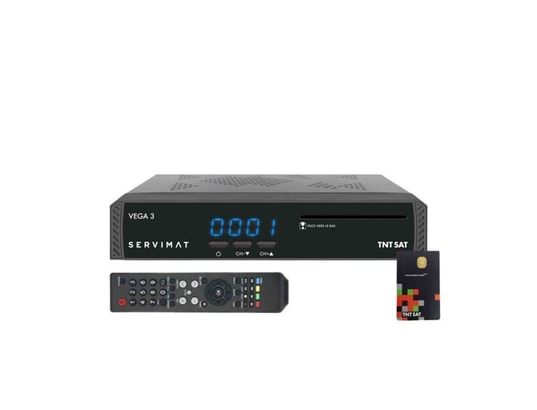 SERVIMAT - Pack vega 3 décodeur satellite hd + carte tntsat + câble 12v...