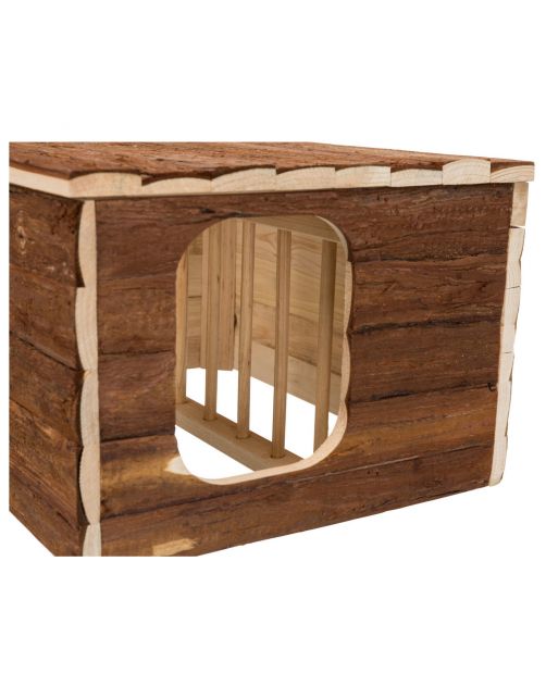 Trixie Natural Living Huis Hilke - Kooi Accessoire - 40x23x32 cm Donker Hout