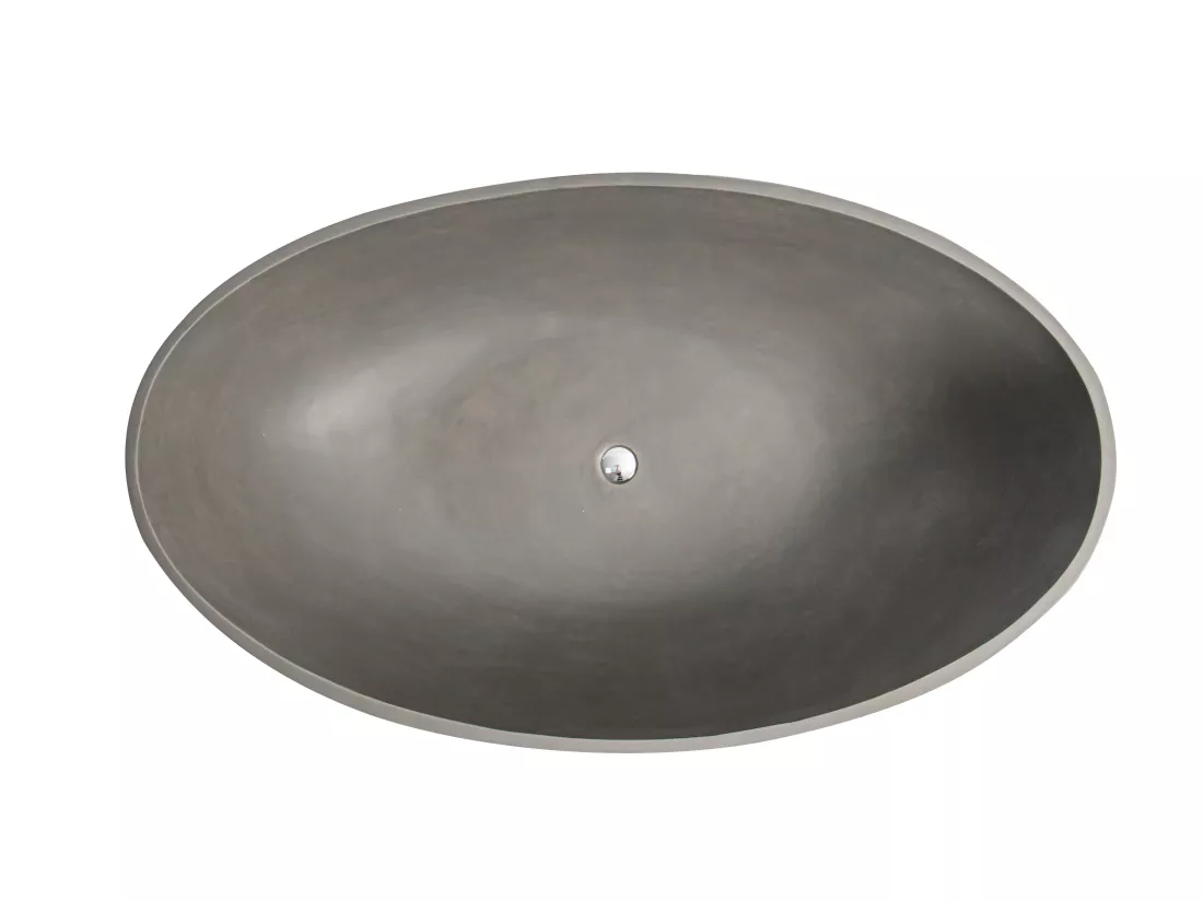 Baignoire îlot en béton - 400L - 160 x 100 x 59,4 cm - IVANOVO