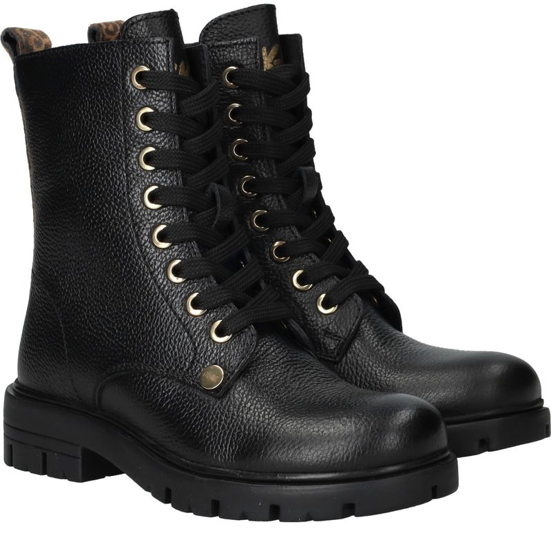 IK-KE Veterboots Zwart Meisjes