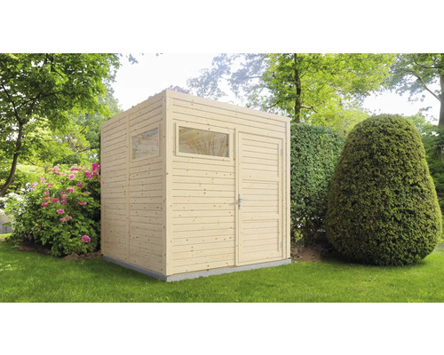 Cubo 2 tuinhuis met vloer, 226 x 240 cm, naturel