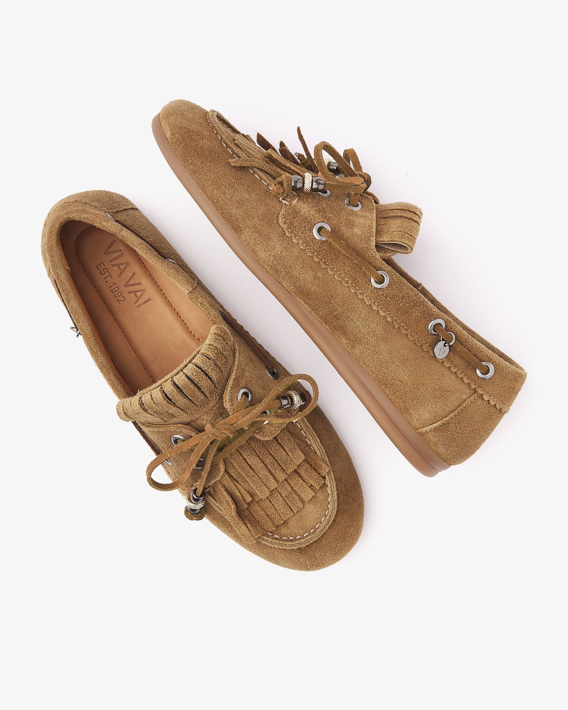 VIA VAI khaki dames loafers June Loua