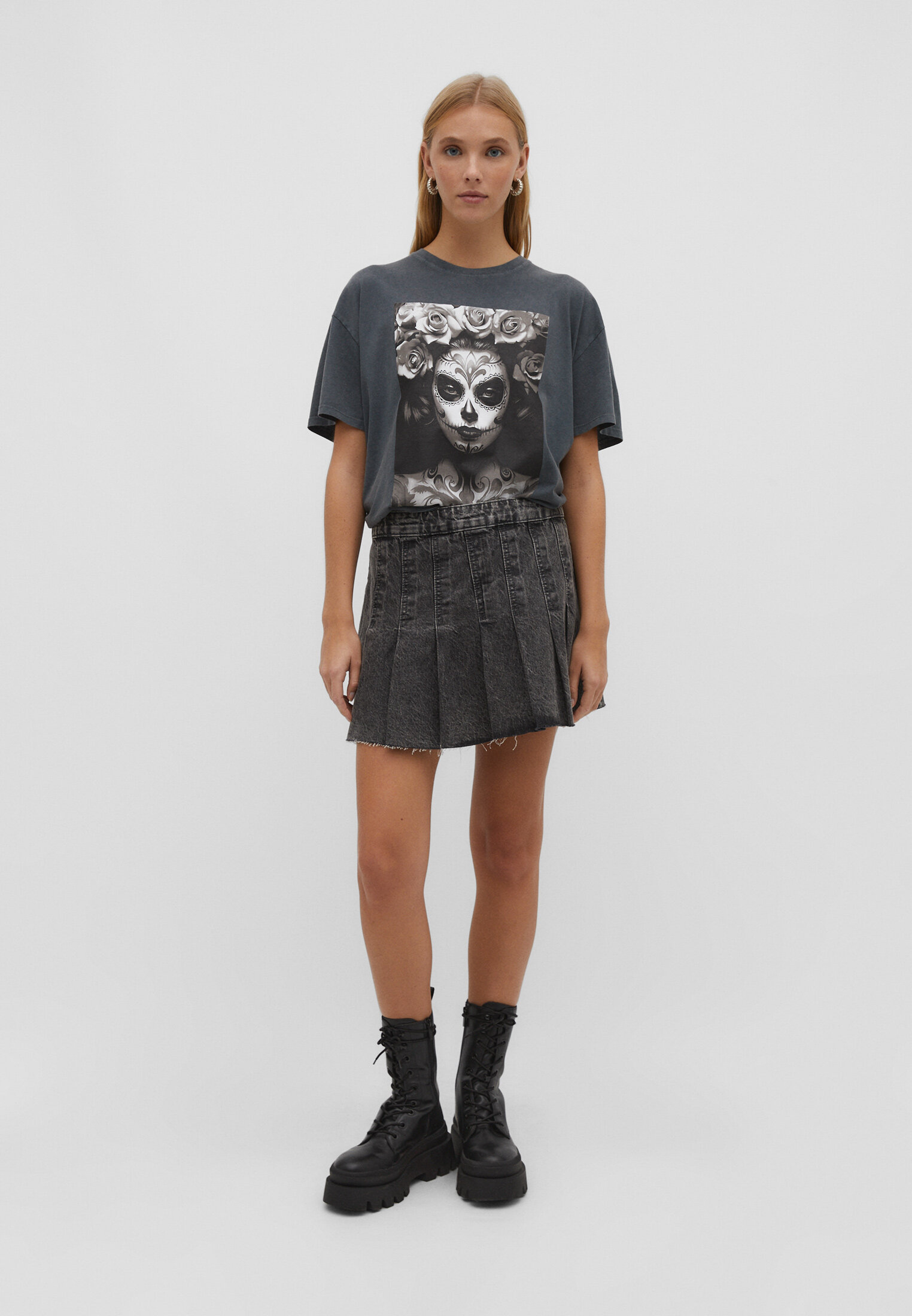 Camiseta fotográfica tamanho grande com estampa do furacão Katrina