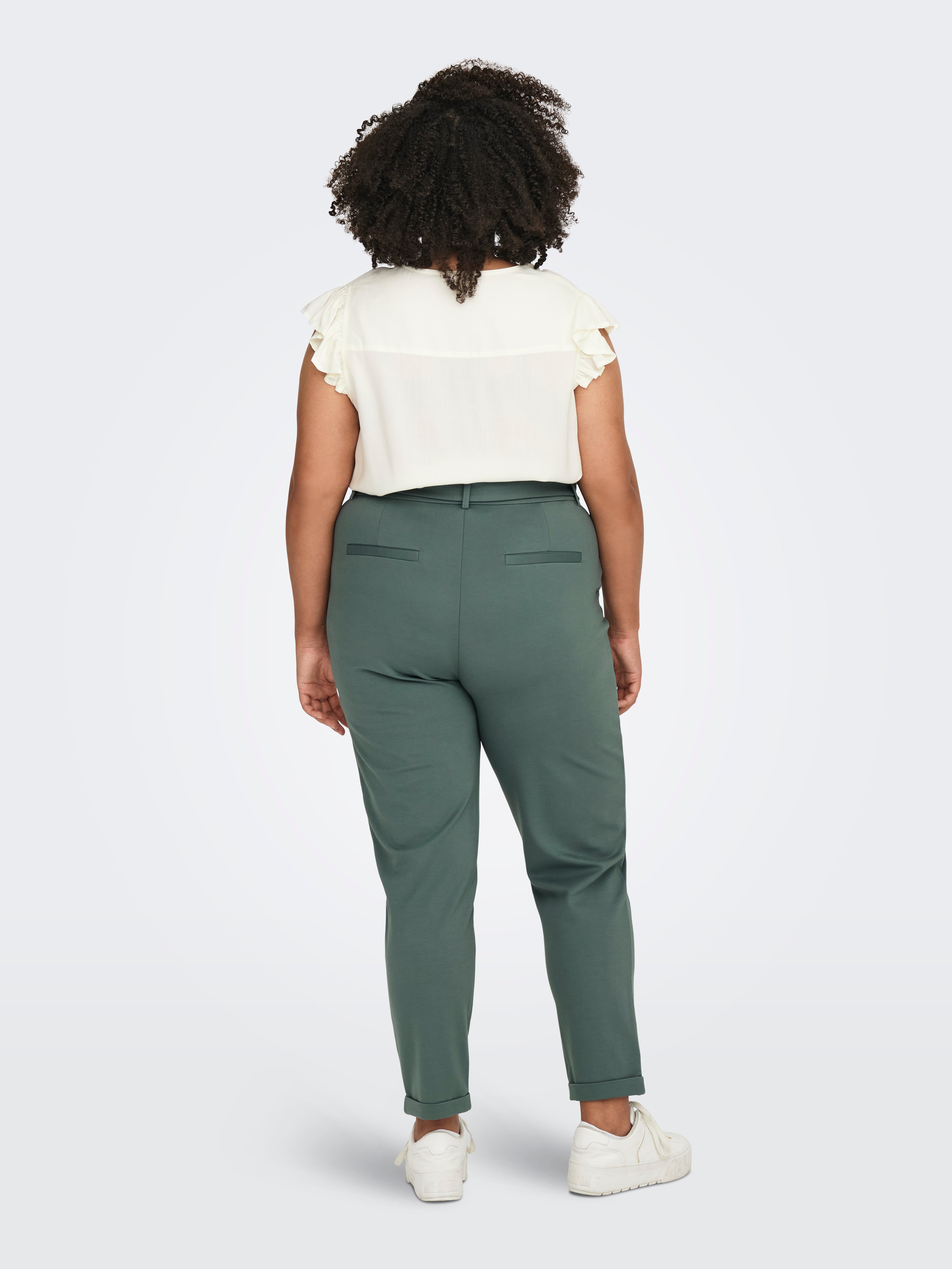 CARGOLDTRASH Sehr niedrige Taille Normal geschnitten Paperbag Hose Balsam Green