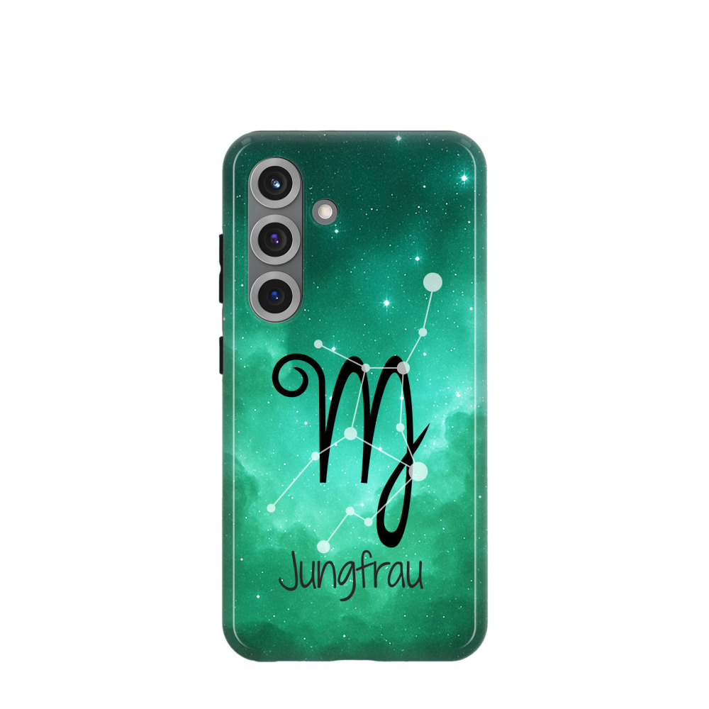 Samsung Galaxy S25 Hybrid (Kunststoff / Gummi) Hülle Jungfrau 2 - Grün