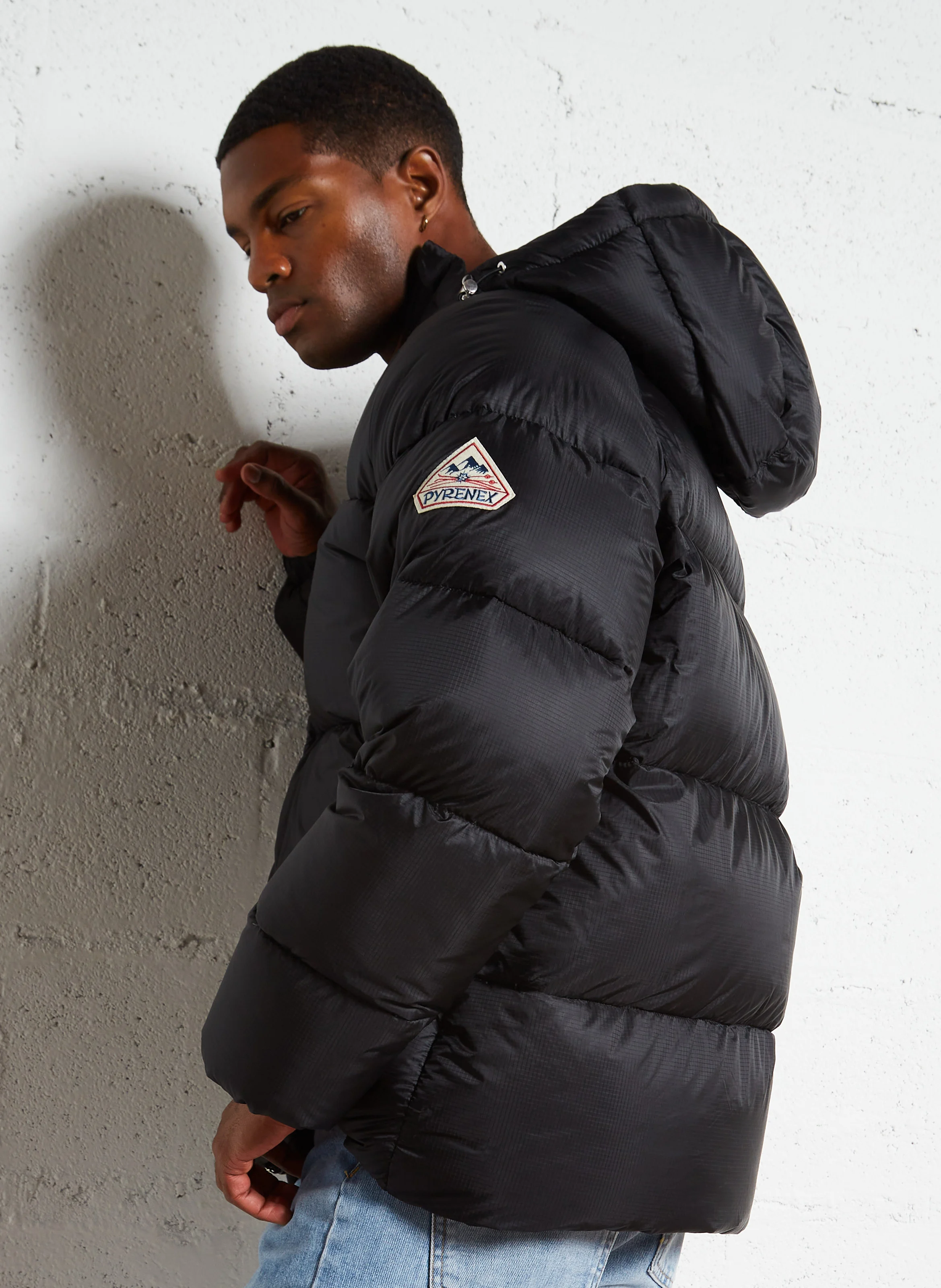 STEN - Doudoune ample col montant | Noir
