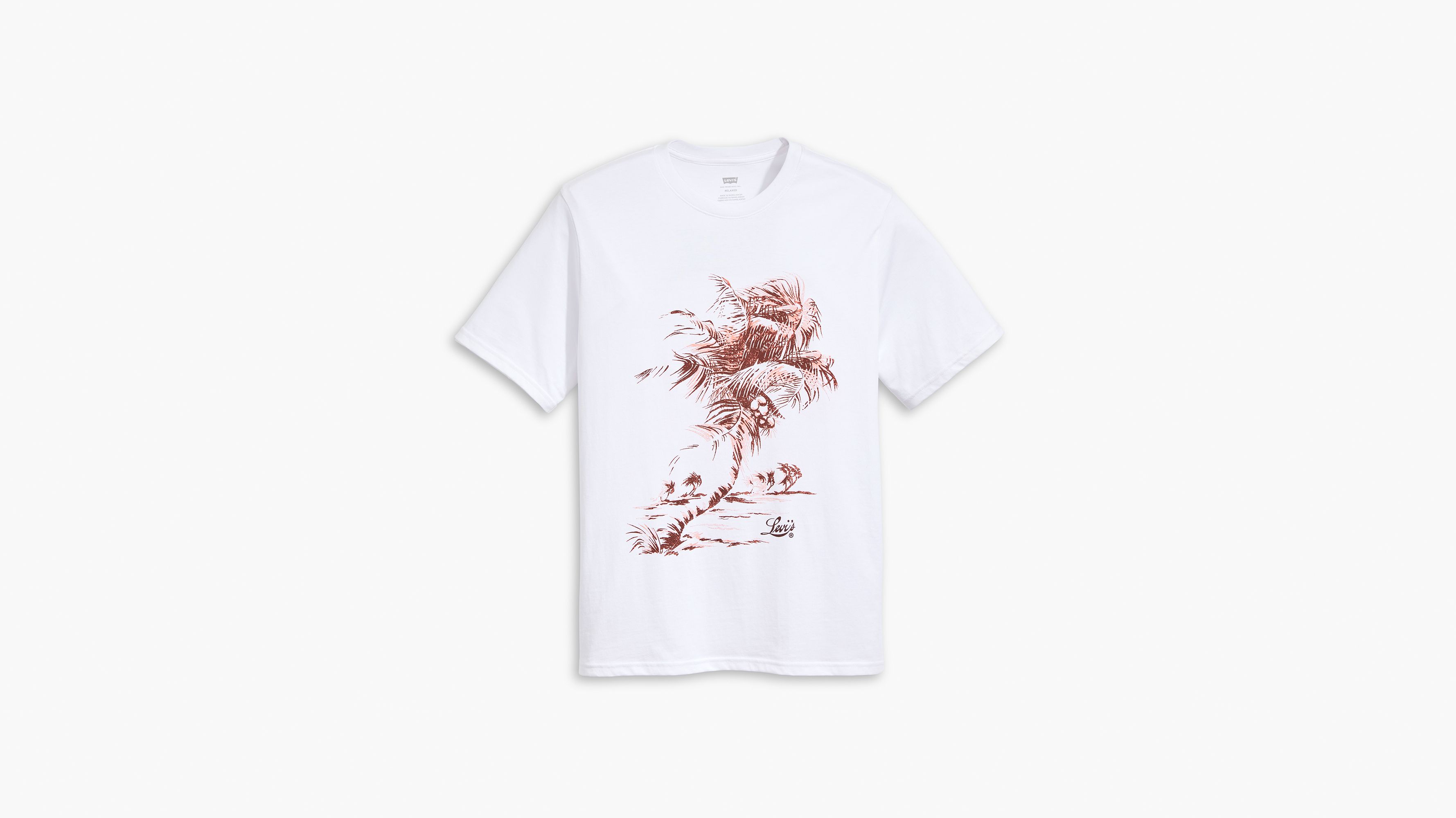T-shirt graphique Relaxed - Brin Palm Tree White+ - Blanc