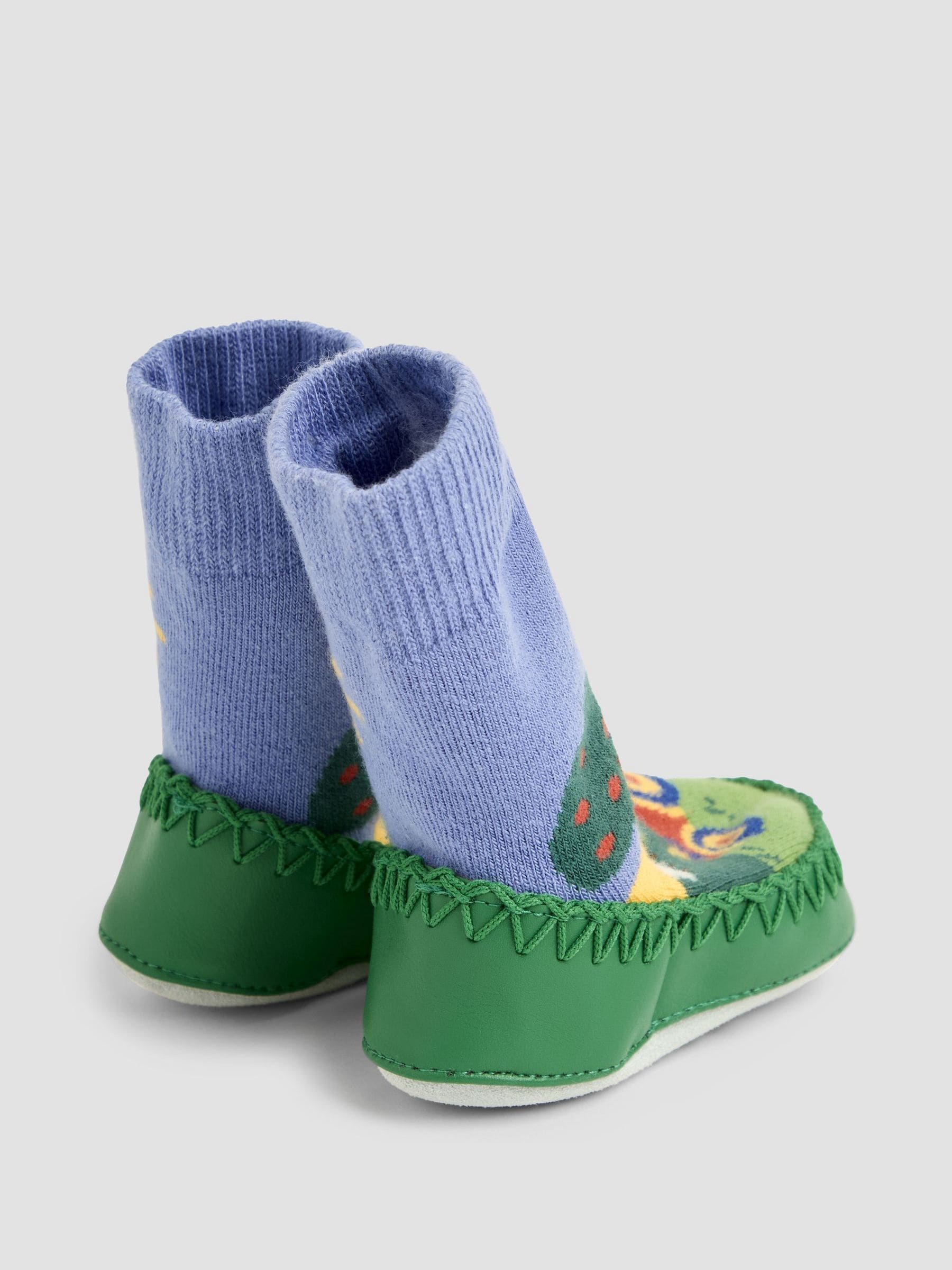 Jojo Maman Bébé mocassinsokken met boerderijscène