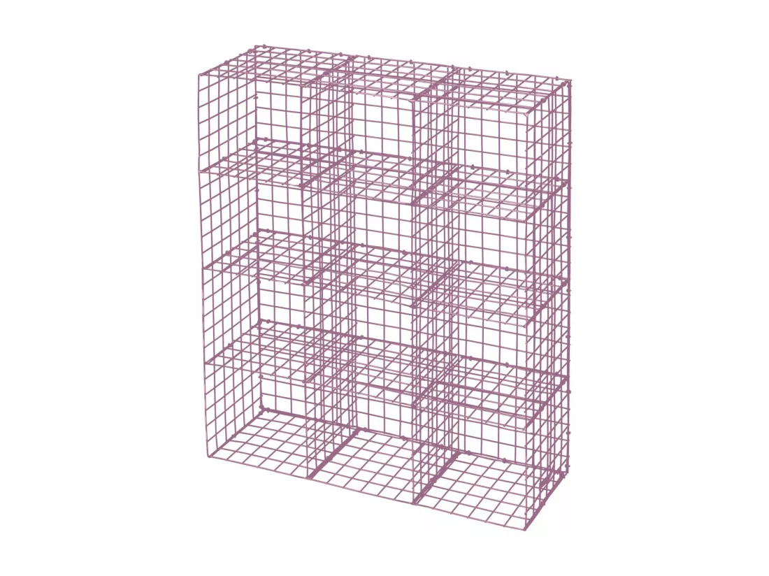 CUP RACK | Etagère murale à 12 compartiments en métal rose, petite