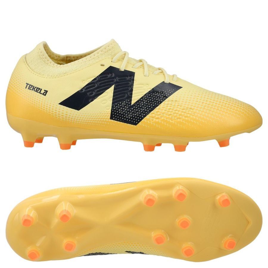 New Balance Tekela V4 Magique FG Energy Rush - Parchment/Noir/Orange