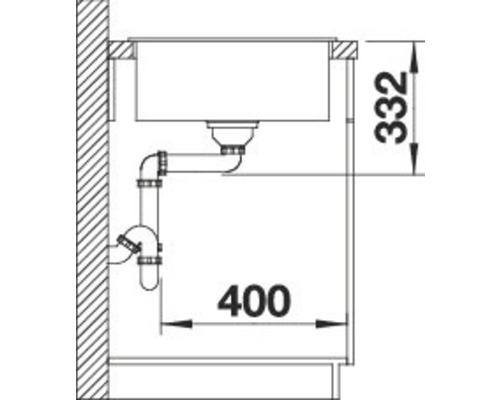 Blanco ZIA 5 S spoelbak 860 x 500 mm zacht wit 527203