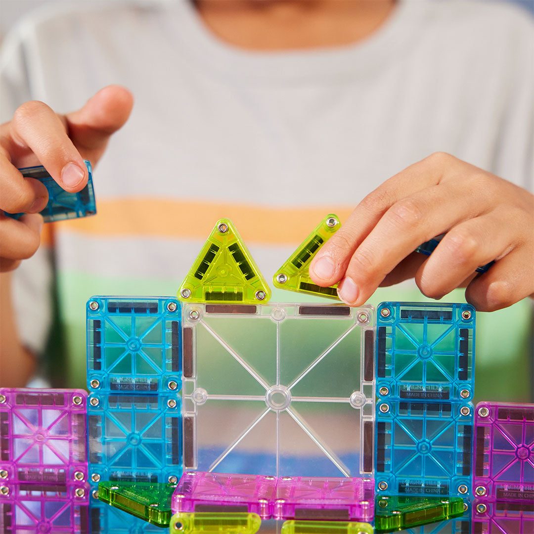 magna-tiles magnetische tegels micromags travel set deluxe - 55st