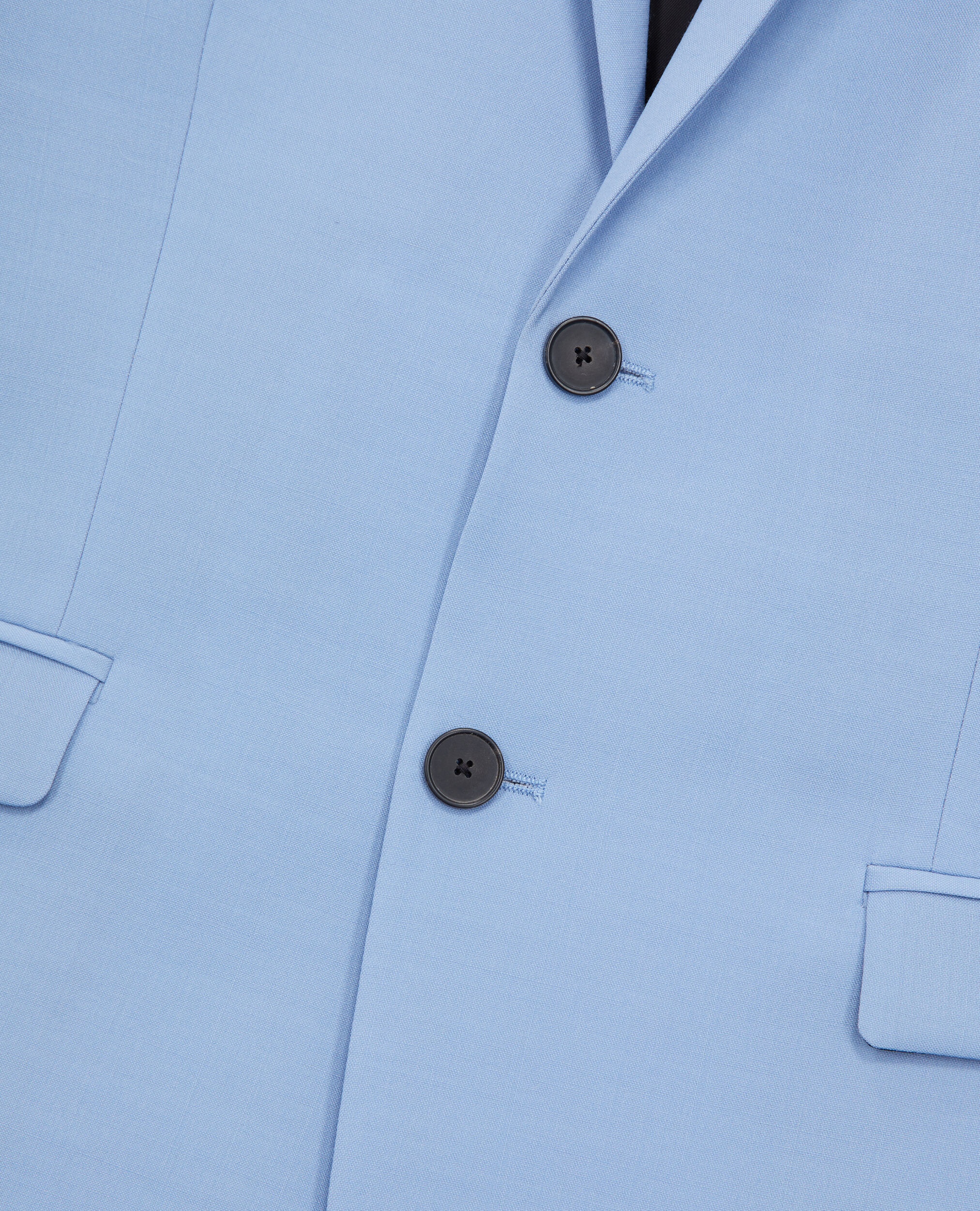 Veste de costume bleue en laine fil à fil