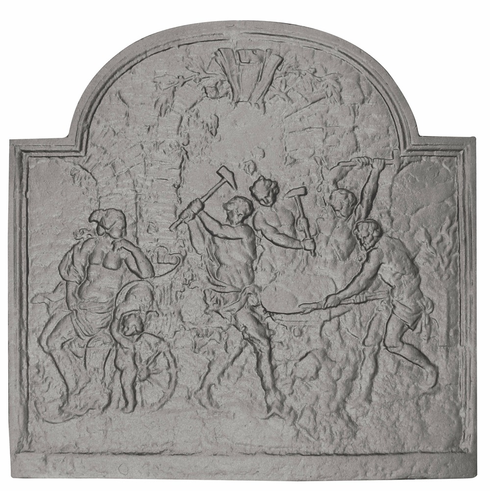 Plaque de cheminée vénus chez les cyclopes grise h. 75,5 cm x l. 77,5 cm