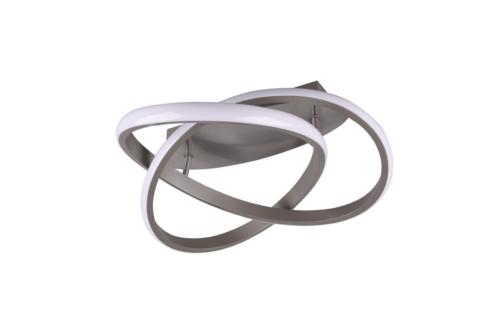 LED Deckenlampe Course nickelfarbig 45cm 18cm Metall Kunststoff