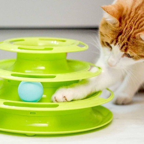 Brinquedo interativo para gatos, verde