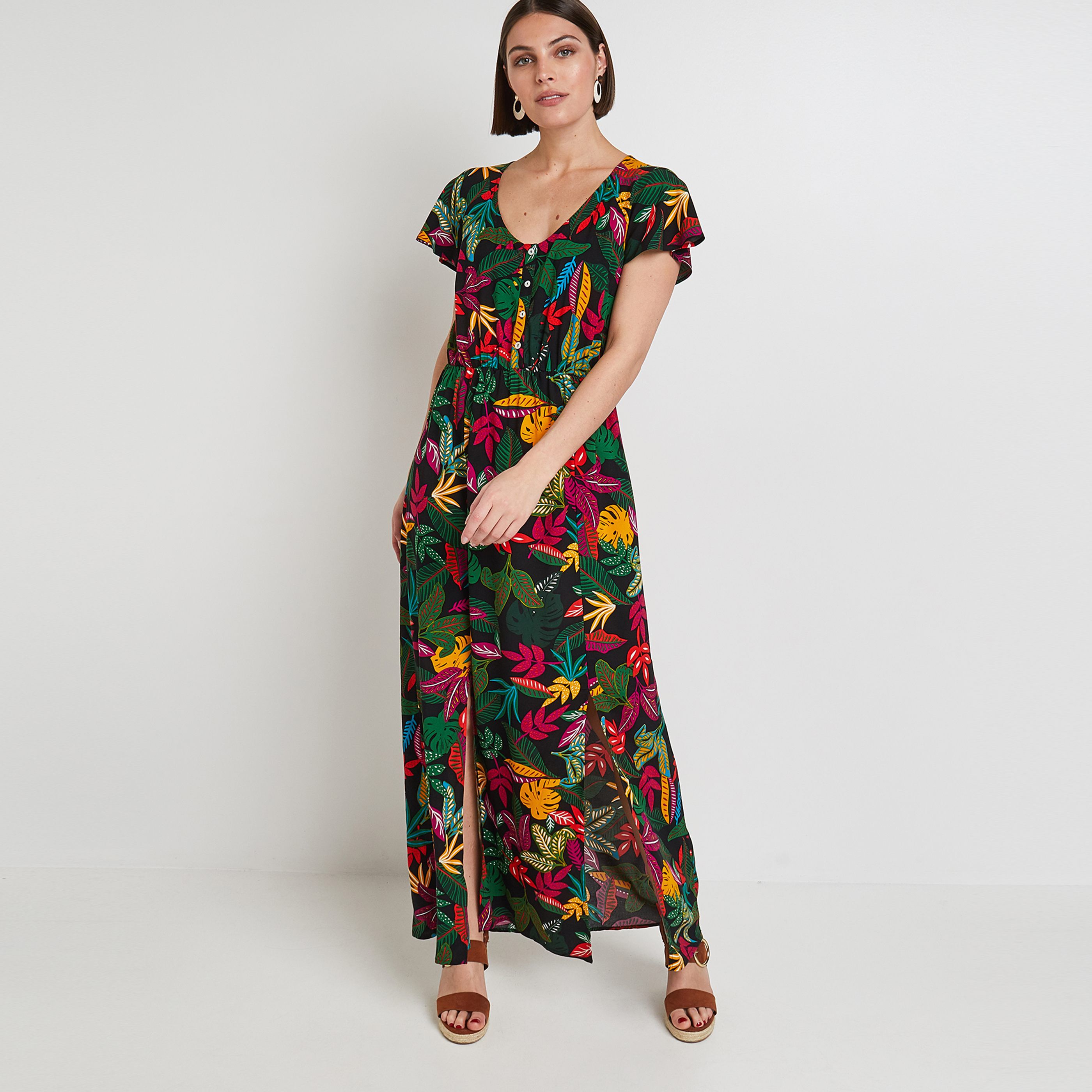 Robe longue femme - NOIR
