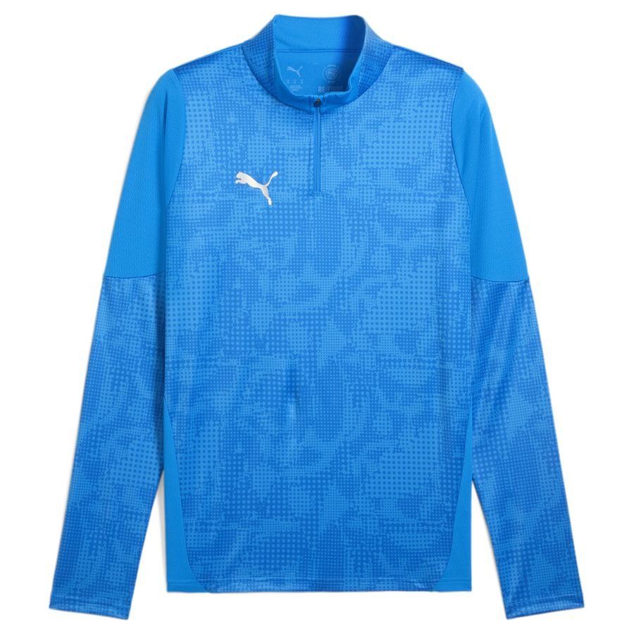 PUMA Maillot d'Entraînement teamCUP Fermeture Éclair 1/4 - Electro Royal/Argenté