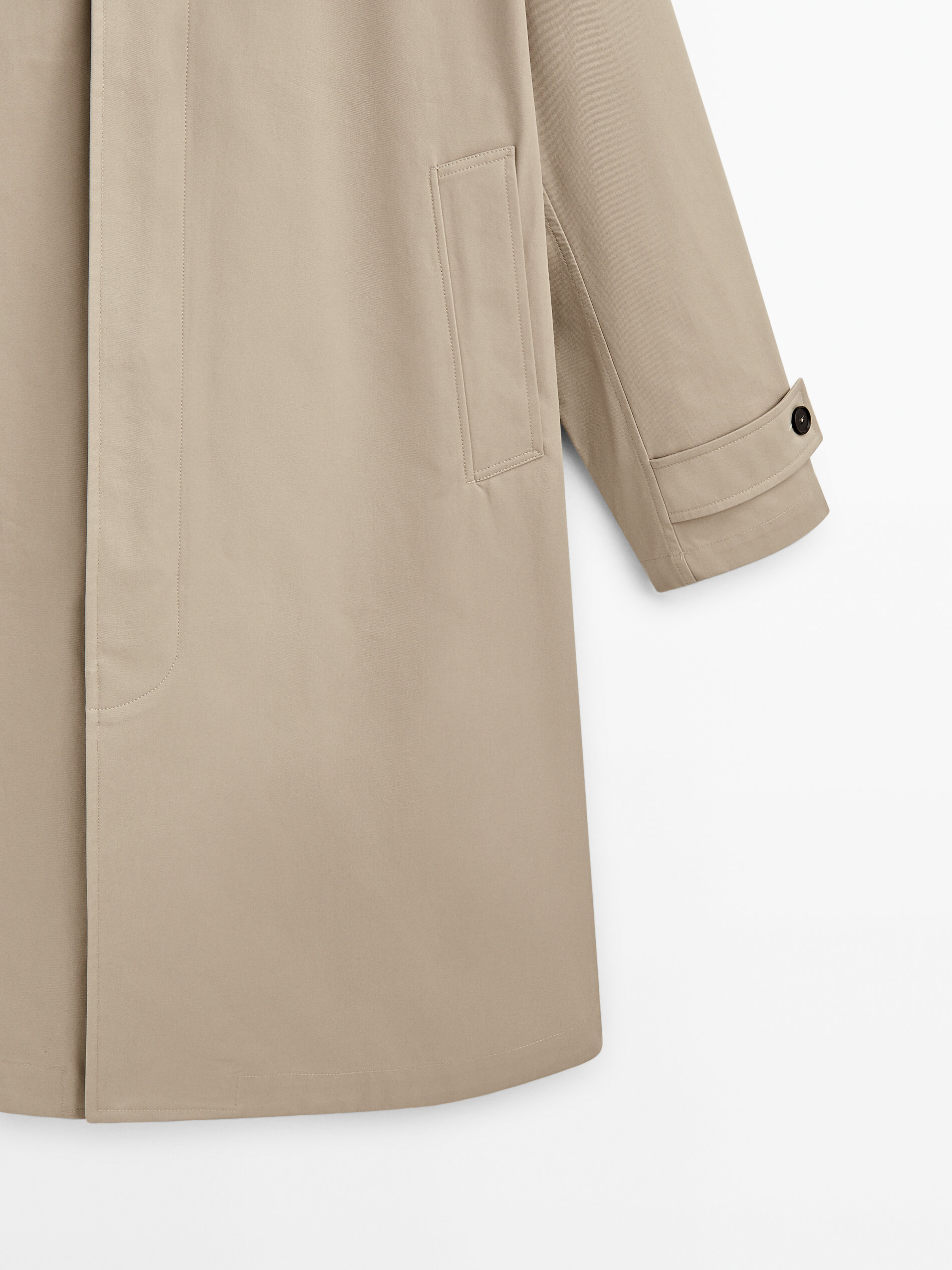 Trench coat volumoso em algodão - Studio - ARENA