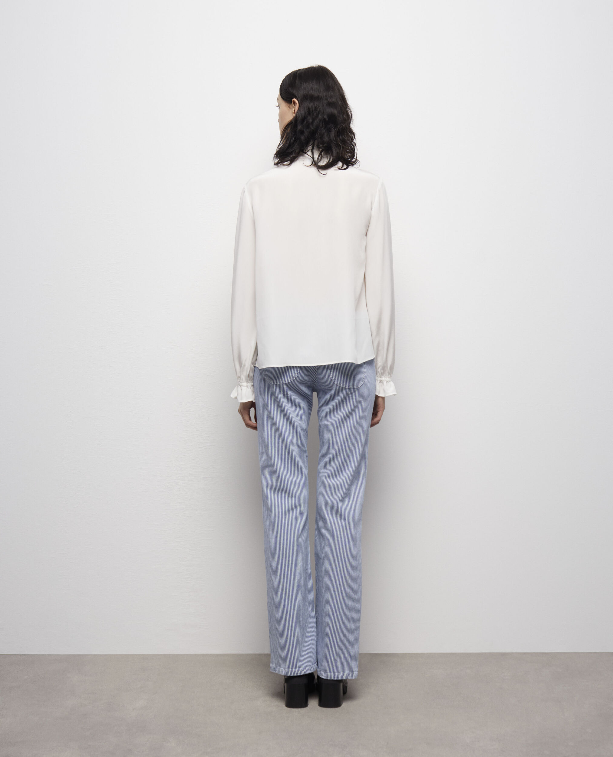 Blouse en soie écrue