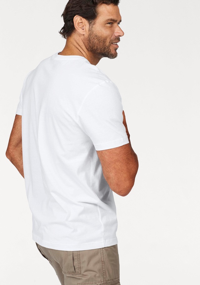 Man's World T-Shirt , Kurzarm,  normale Passform,  aus Baumwolle,  im 3er-Pack