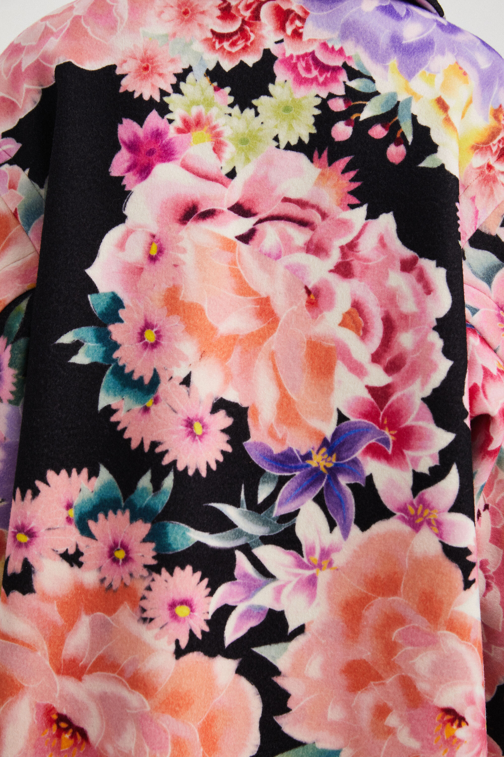 Manteau oversize à fleurs
