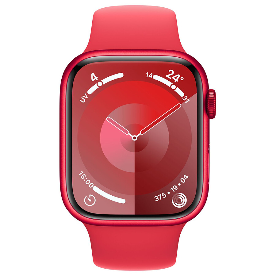 Apple Watch Series 9 GPS - Aluminium (PRODUCT)RED - Bracelet Sport Band - 45 mm - Taille S/M