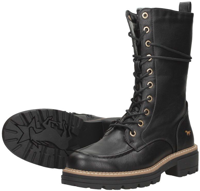 Mustang Veterschoenen Hoog zwart
