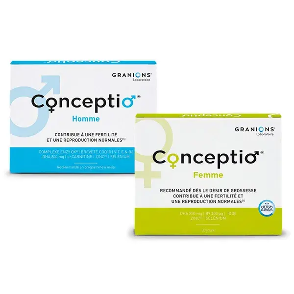 Kit de Fertilidade Granions Conceptio para Mulheres e Homens - Otimiza a Fertilidade do Casal