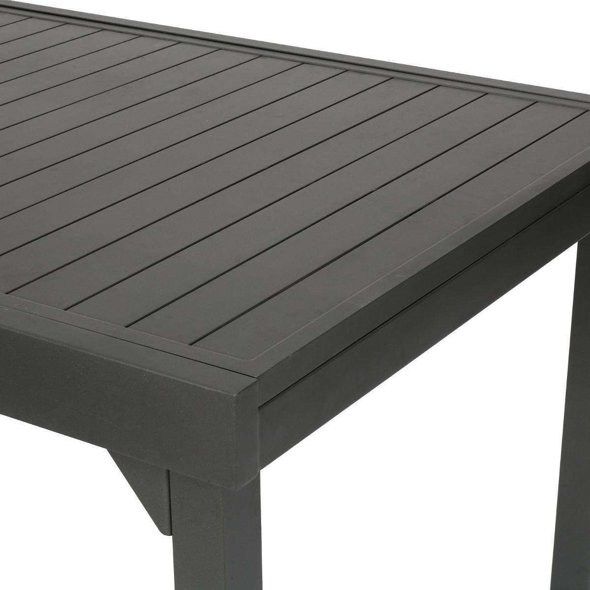 TABLE PIAZZA EXTENSIBLE ALUMINIUM GRAPHITE 12 PLACES