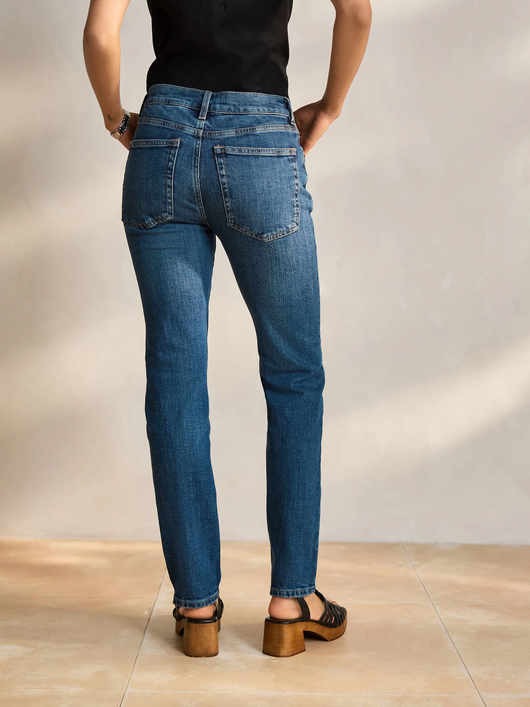 Donkerblauw - Authentieke relaxed skinny jeans
