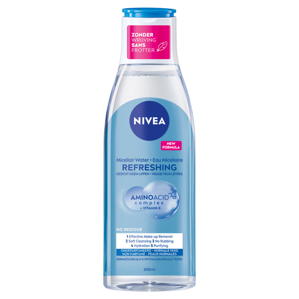 6x Nivea Micellair Water Refreshing Normale Huid200 ml