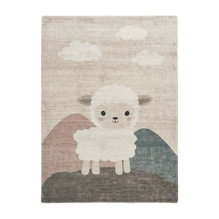 Kinderkamer vloerkleed - Balou Schaap Wit | Speels & Duurzaam