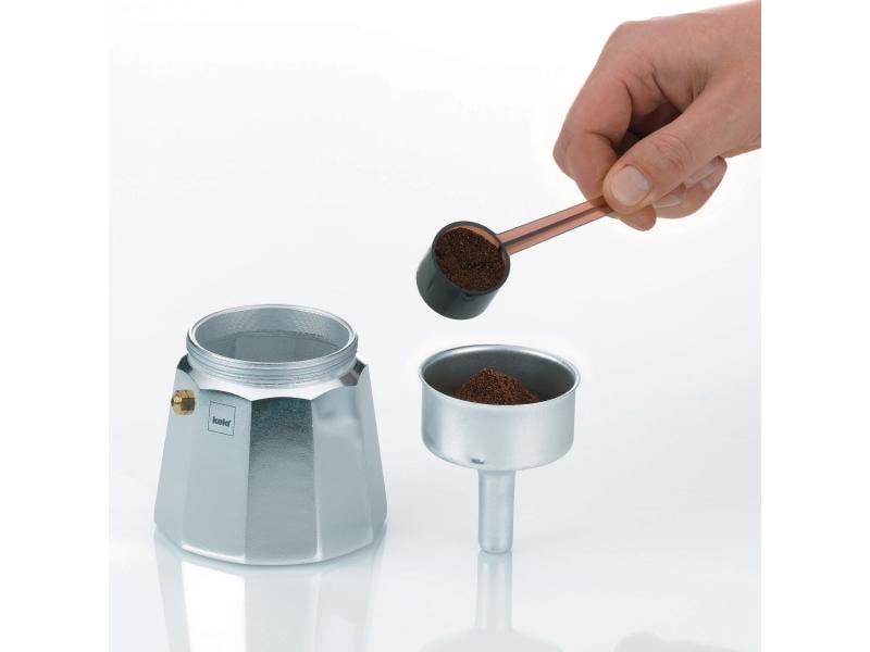 Kela Espressokocher Italia 3 Tassen, Silber Espressokanne