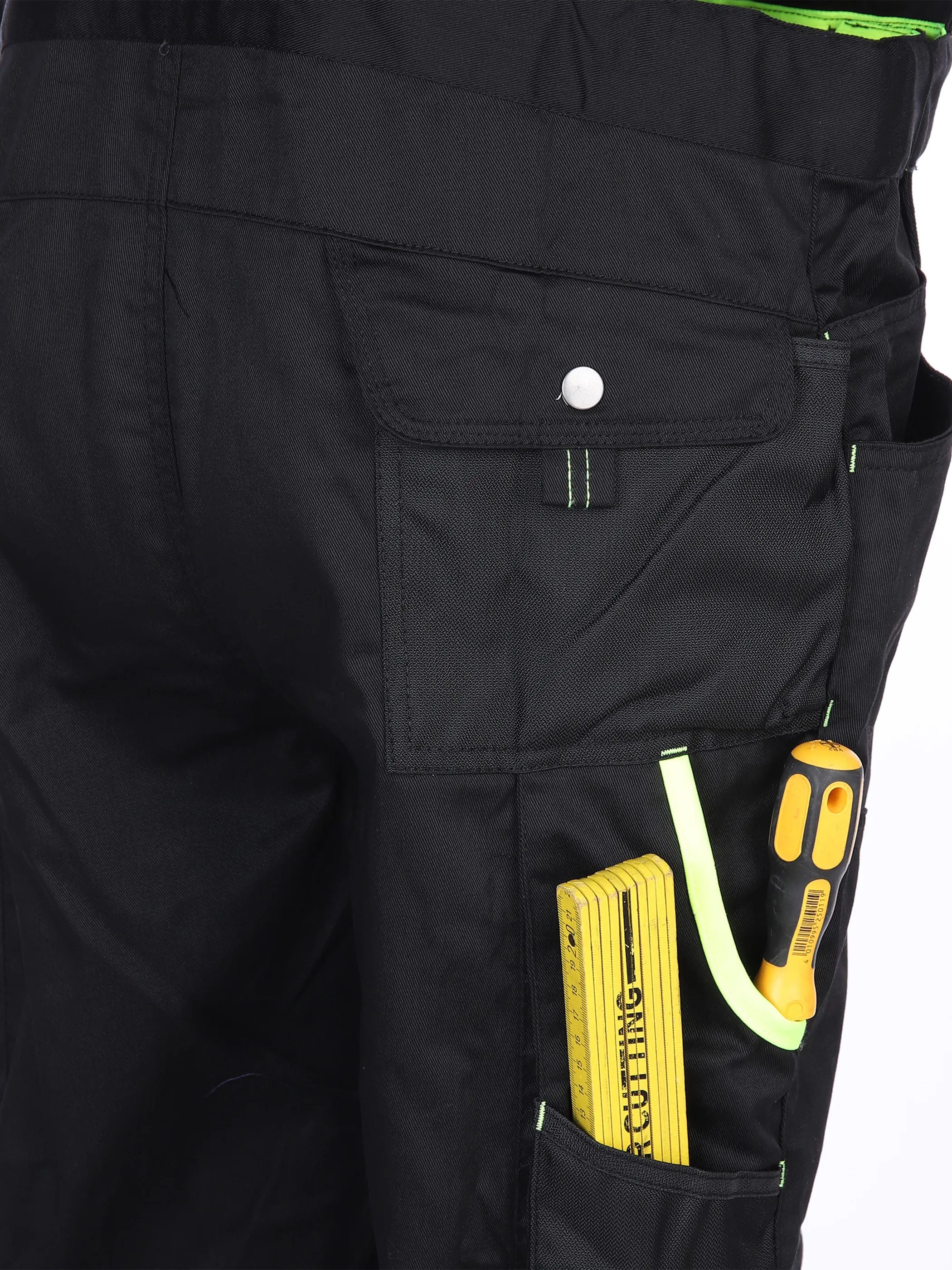 Herren Latz-Arbeitshose mit Neondetails
