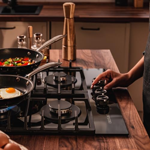 Cecotec Plaque à gaz Bolero Squad G 4200S Glass Black. Plaque à gaz avec 4 feux, finition verre noir, puissance 8000W, grilles individuelles et allumage électrique avec sécurité des vannes. : Cuisine et Maison
