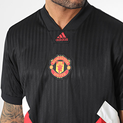 Maillot De Foot Col V Manchester United HT2002 Noir