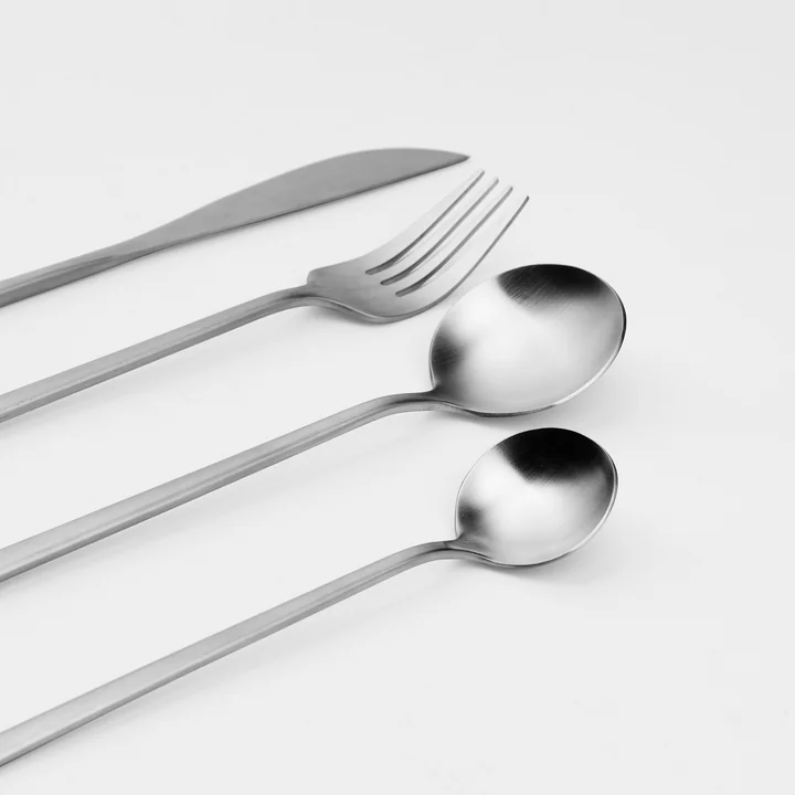 Broste Copenhagen - Tofte Besteck, gebürsteter Stahl (16 tlg.)