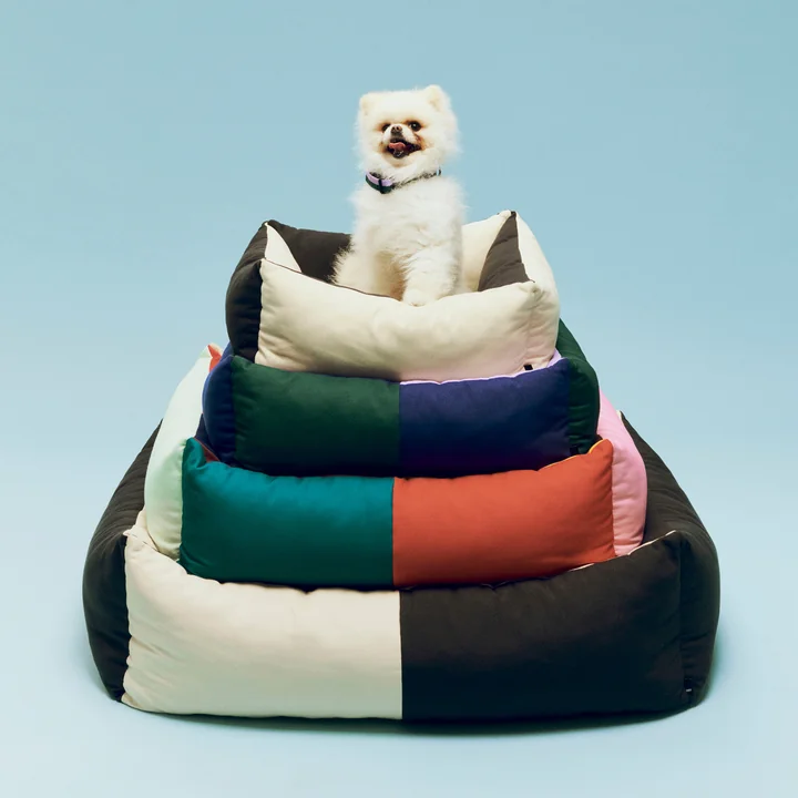 HAY - Hundebett, M, rot / blau