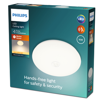 PHILIPS plafondlamp Mauve LED met sensor 4X4W wit