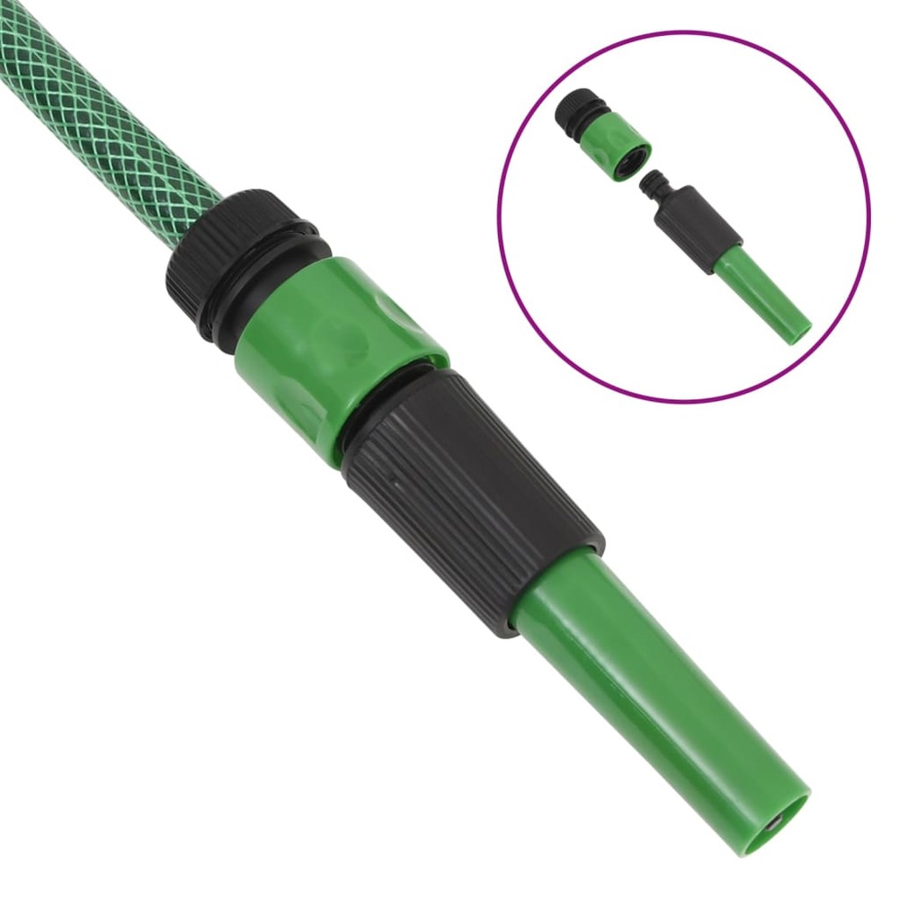Tuyau d'arrosage avec jeu de raccords vert 0,6