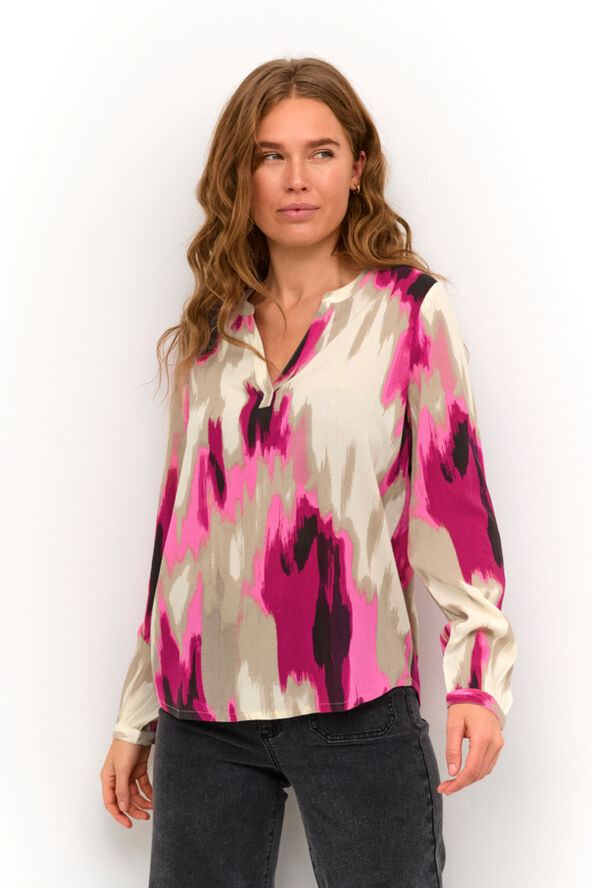 Kaffe KAbeathe Blouse Pink abstract print