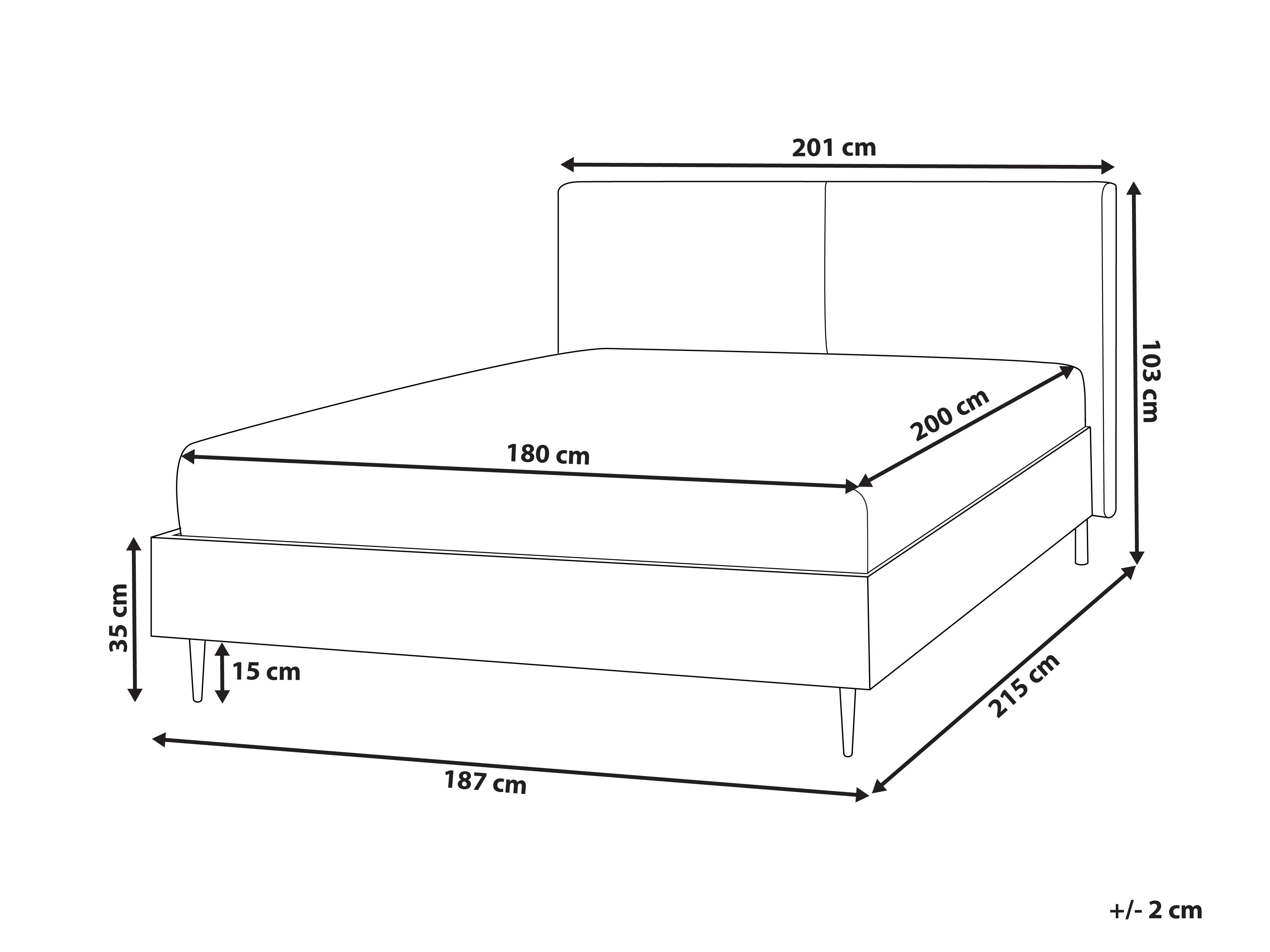 Bed Kunstleer LIMANTON 180 x 200 cm Goudbruin