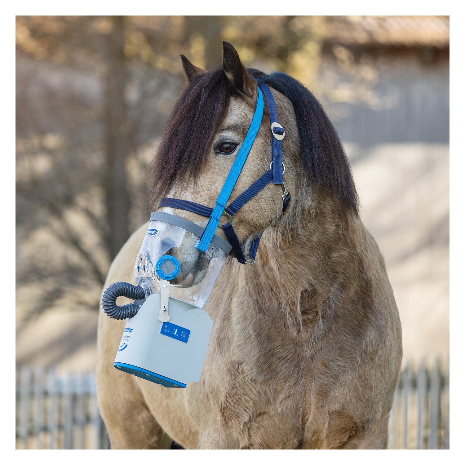 KERBL Hippomed Akku Ultraschall Inhalatorset für Pferde AirOne Flex