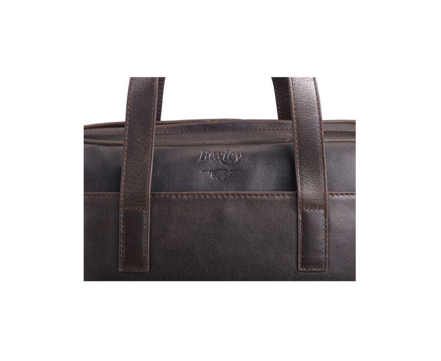 Cartable en cuir Chocolat Foncé - HARWINTON