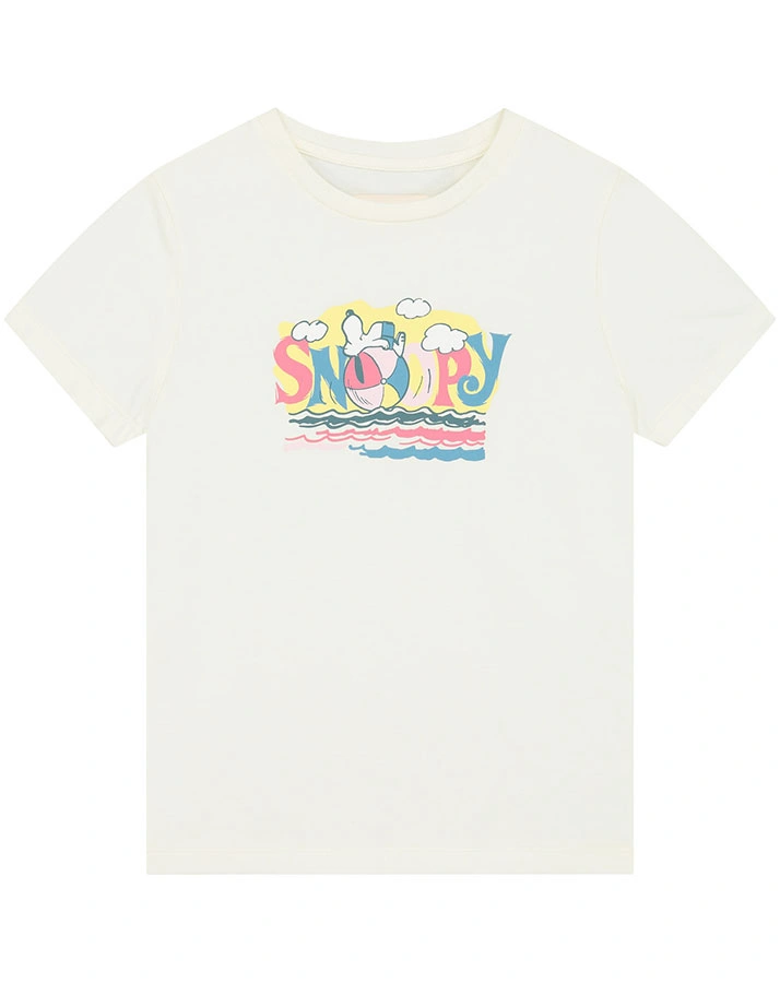 T-Shirt SNOOZING SNOOPY in snow white